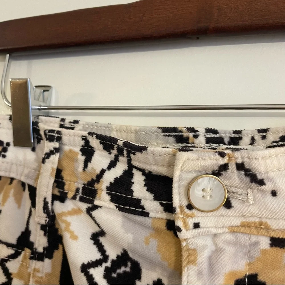 Anthropologie Tapered Floral Corduroy Pants Barrel size 14 - Picture 4 of 7